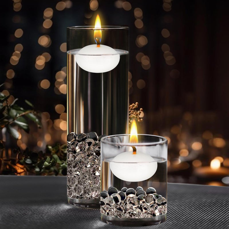 Mega Candles 24 pcs Unscented White Floating Candles, Hand Poured Wax Candle 1.5 Inch Diameter, Home DÃ©cor, Wedding Receptions, Occasions, Festivities, Events, Meditations, Tranquility, Spa - Image 3